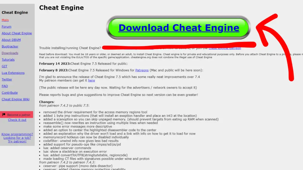Cheat Engine Download